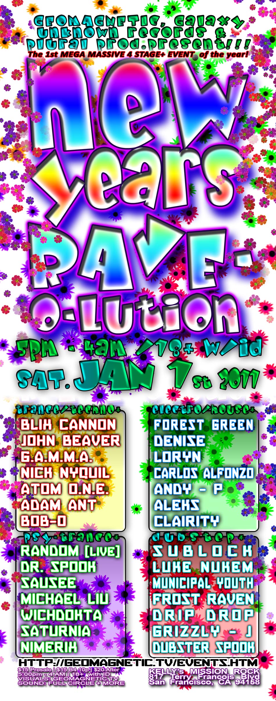 EVENTS NEW YEARS RAVEOLUTION 4 Stage Massive New